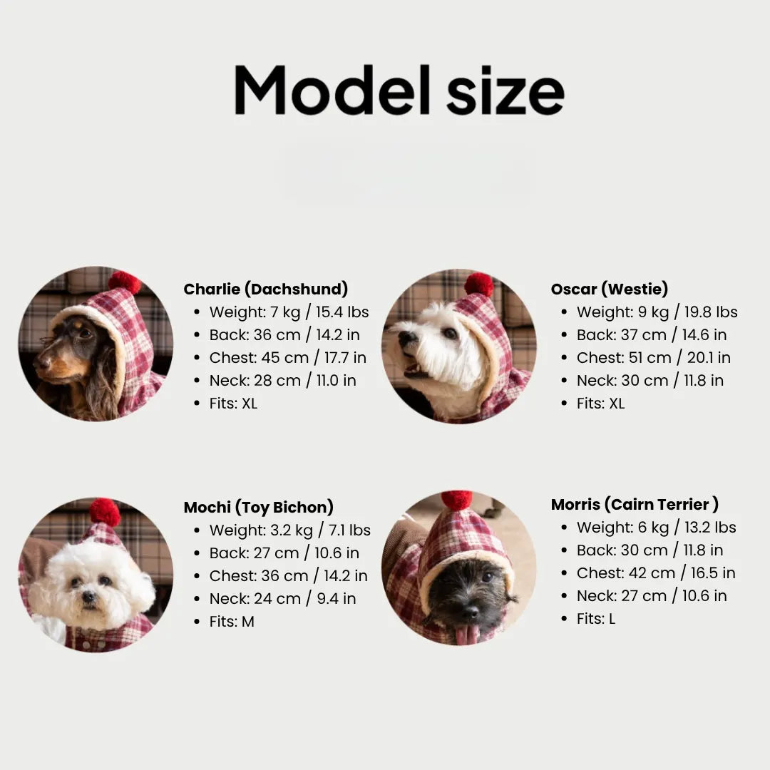 Mulled Berry Plaid Dog Jacket