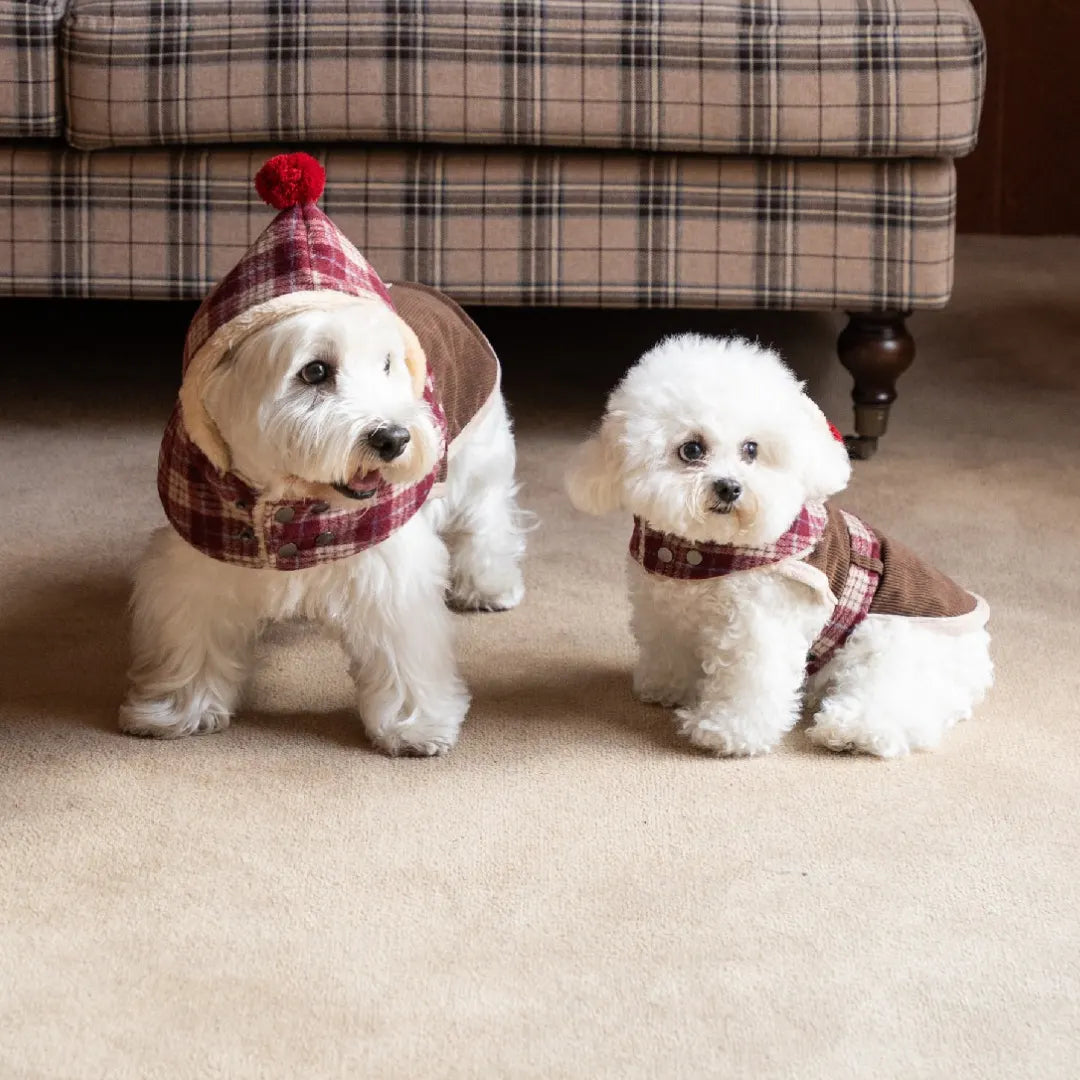 Mulled Berry Plaid Dog Jacket