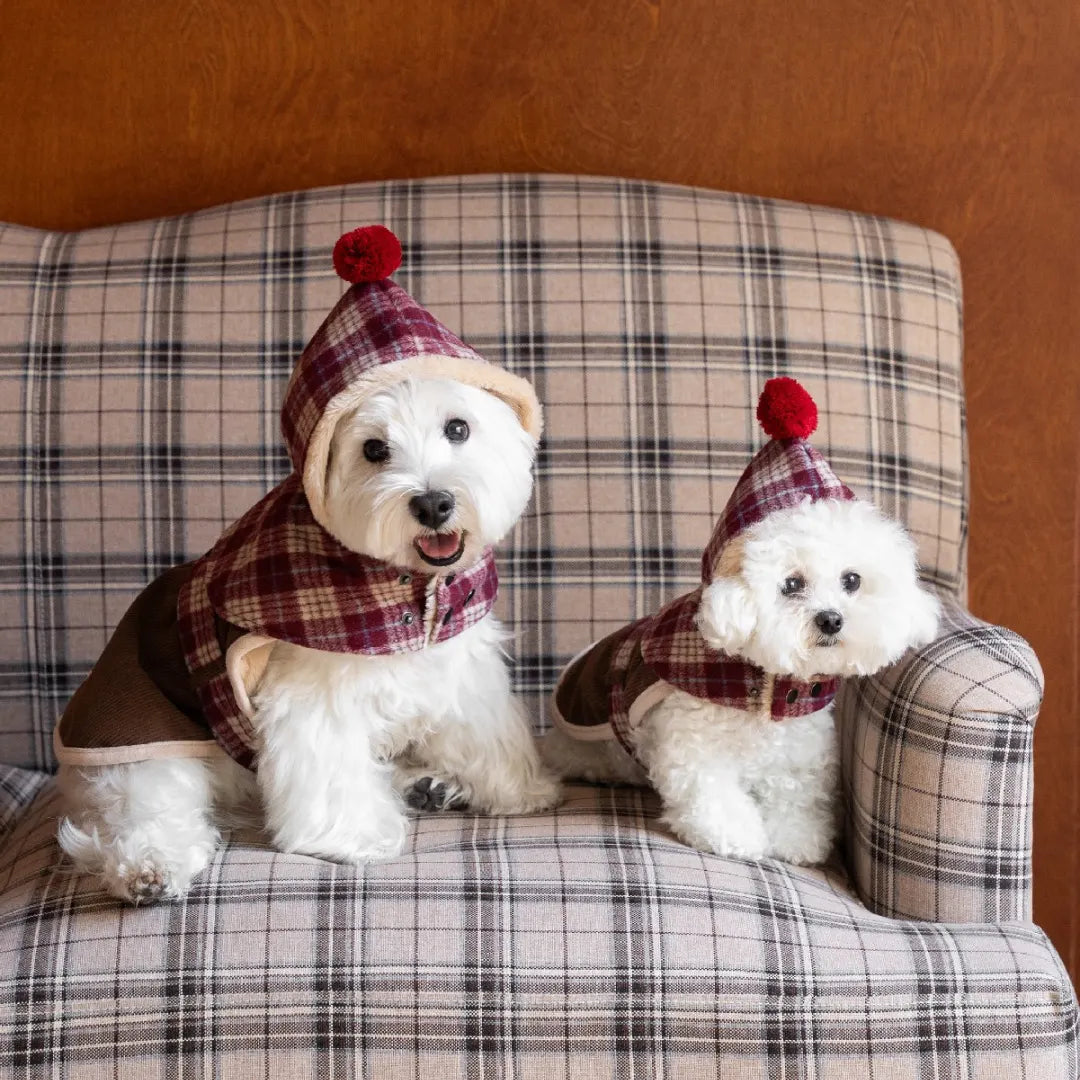 Mulled Berry Plaid Dog Jacket