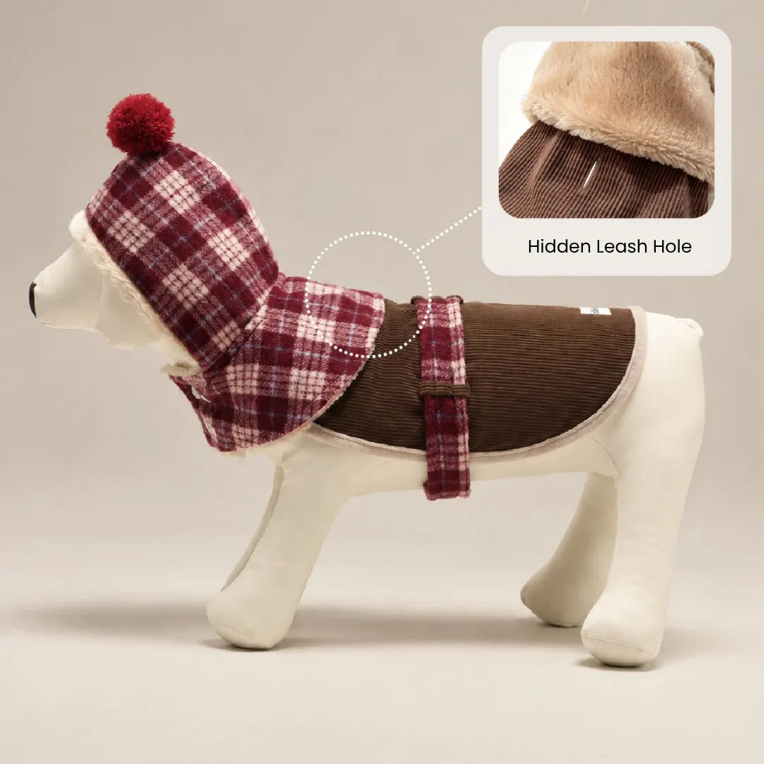 Mulled Berry Plaid Dog Jacket