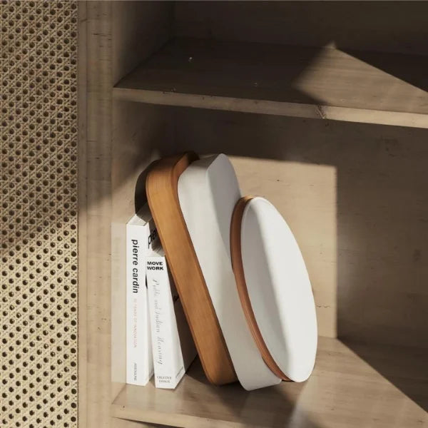 Slim-profile folding stool (3-inch thickness when folded)