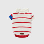 Preppy Stripe Dog Polo Sweater