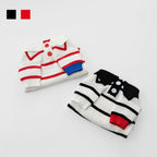 Preppy Stripe Dog Polo Sweater