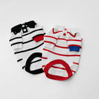Preppy Stripe Dog Polo Sweater