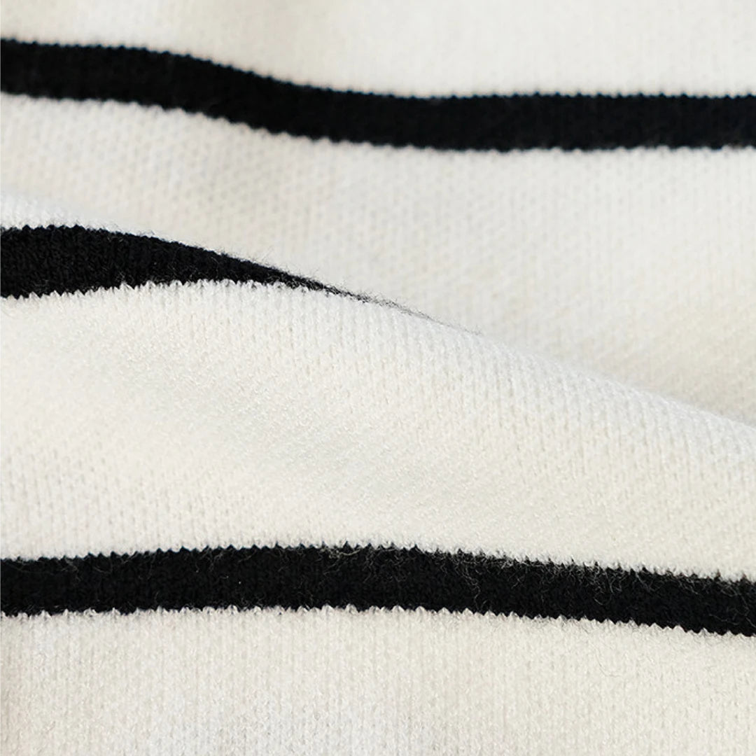 Preppy Stripe Dog Polo Sweater