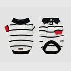 Preppy Stripe Dog Polo Sweater