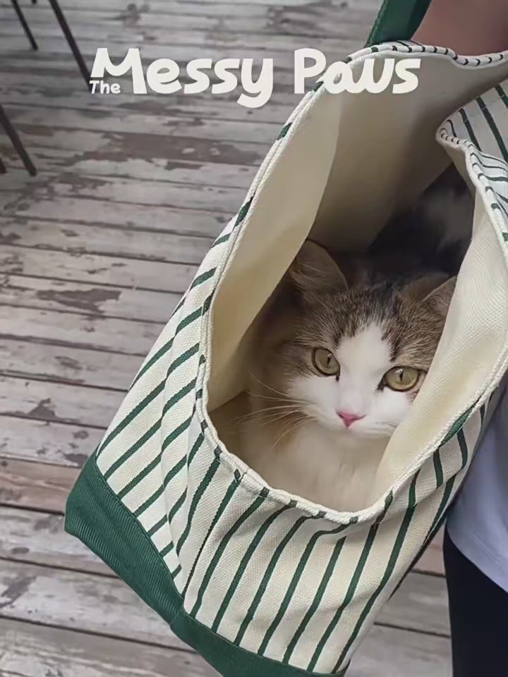 Everyday Stripe Canvas Pet Tote Carrier