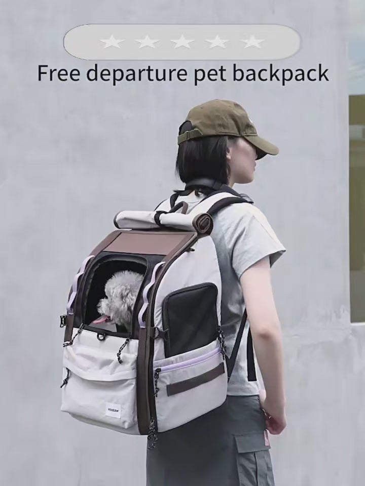 Free Departure Roll-Up Pet Backpack