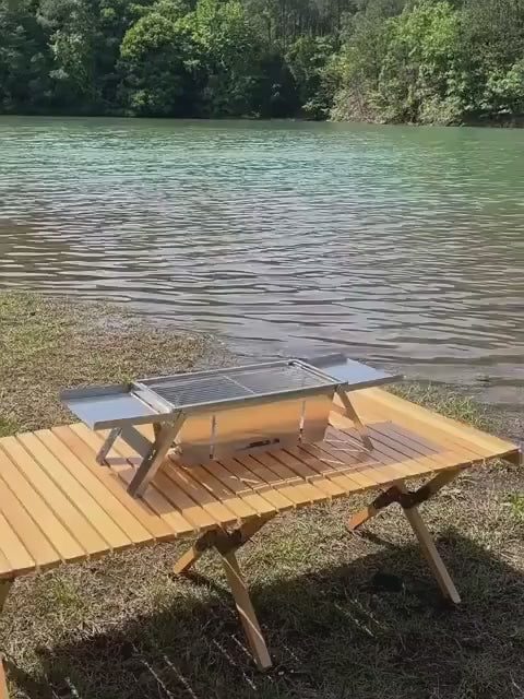 Folding BBQ Grill-5s Quick Setup