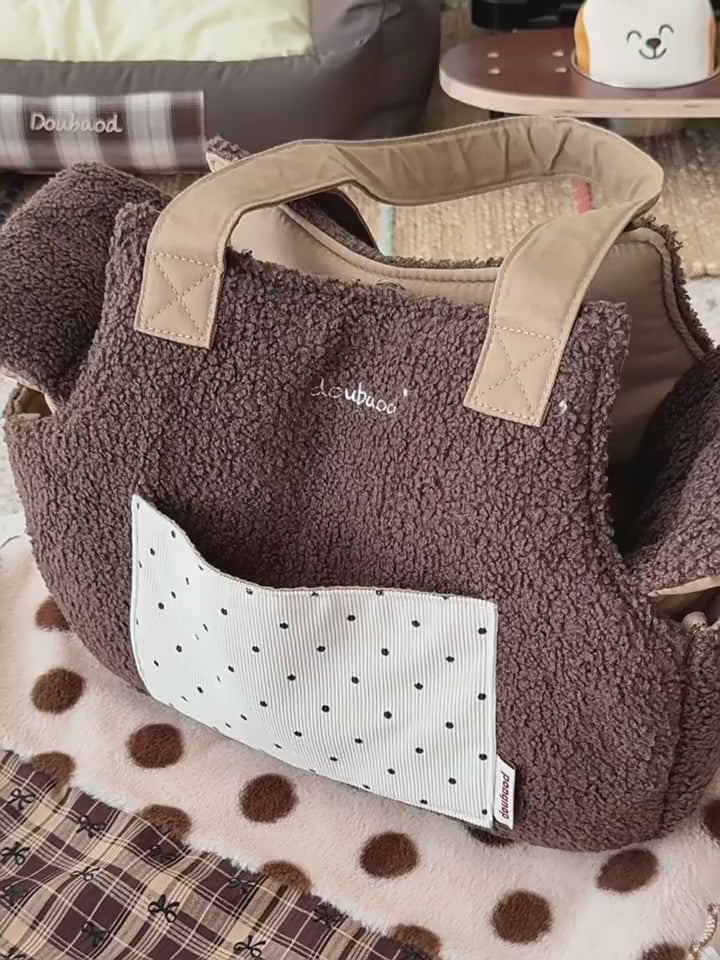 Teddy Fleece Pet Tote Carrier