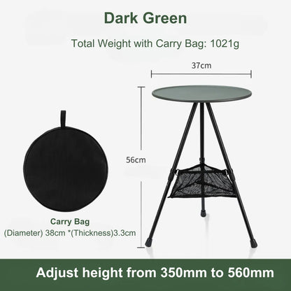 Folding Coffee Table-Adjustable Outdoor Side Table