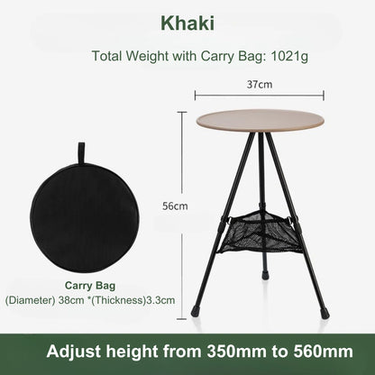 Folding Coffee Table-Adjustable Outdoor Side Table