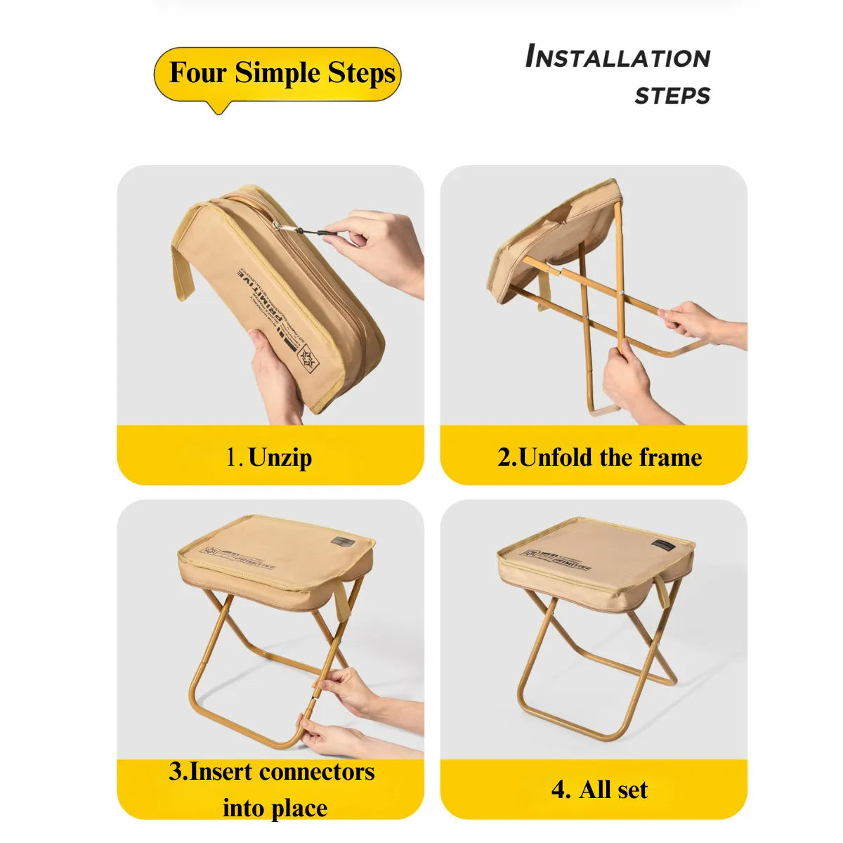 Portable Folding Camping Stool (Extra Large)