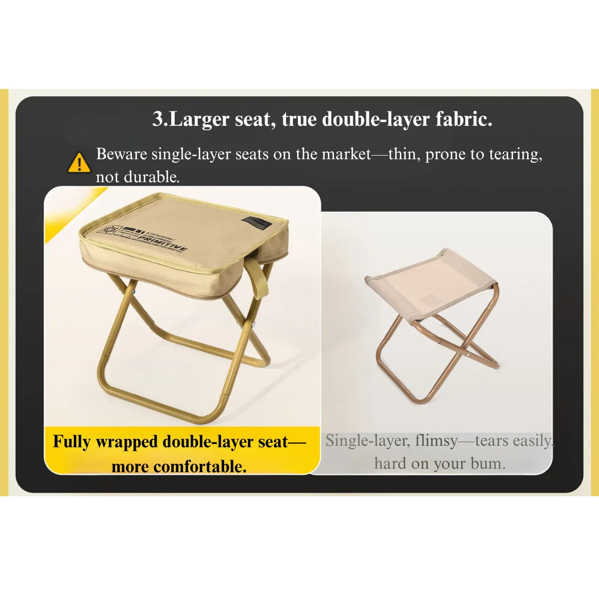 Portable Folding Camping Stool (Extra Large)
