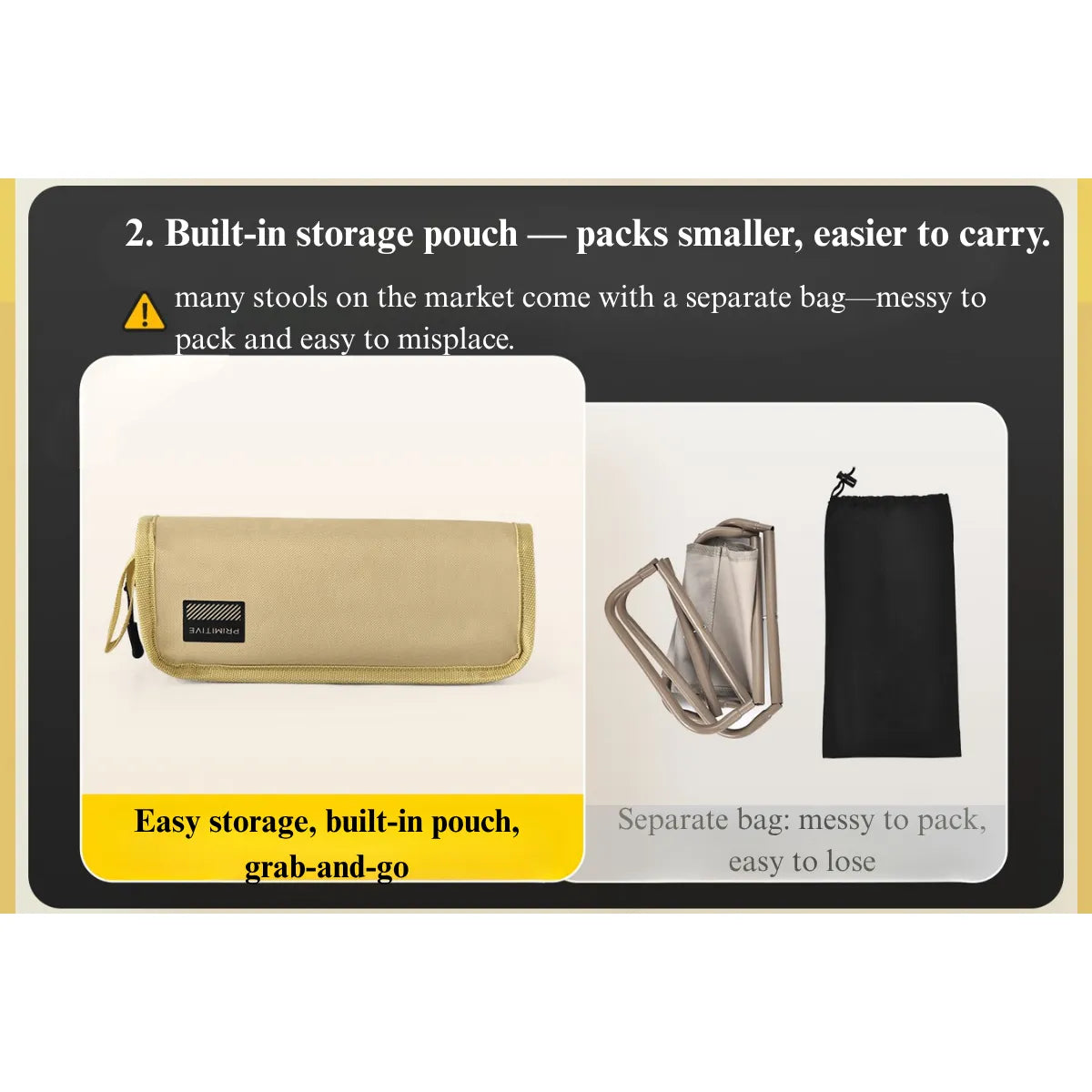 Portable Folding Camping Stool (Extra Large)