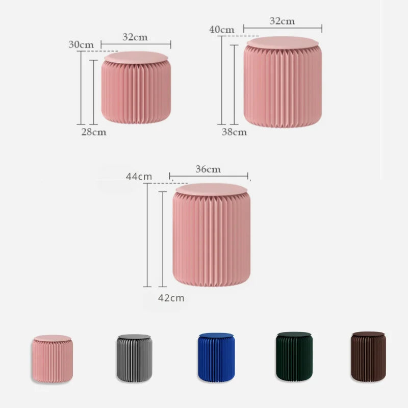 Space-Saving Grey Stool