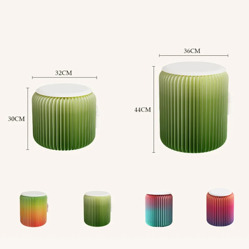 Eco Paper Folding Stool - Red / Purple Gradient