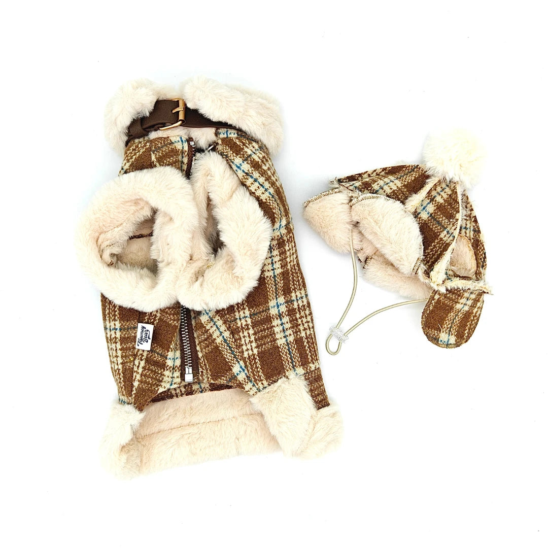 Tawney Plaid Dog Vest