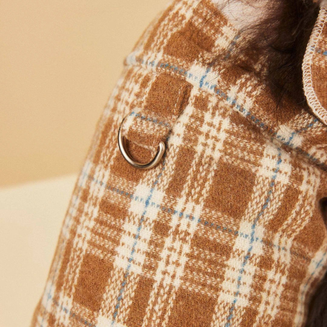Tawney Plaid Dog Vest