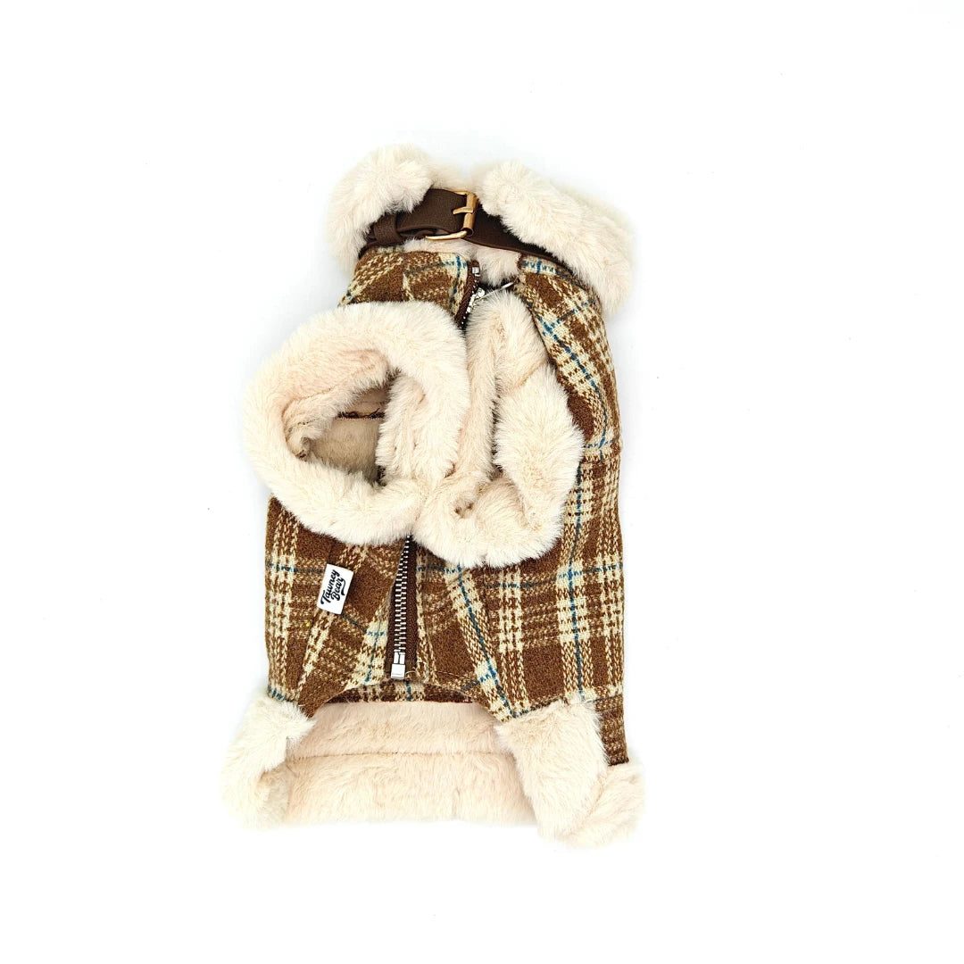 Tawney Plaid Dog Vest