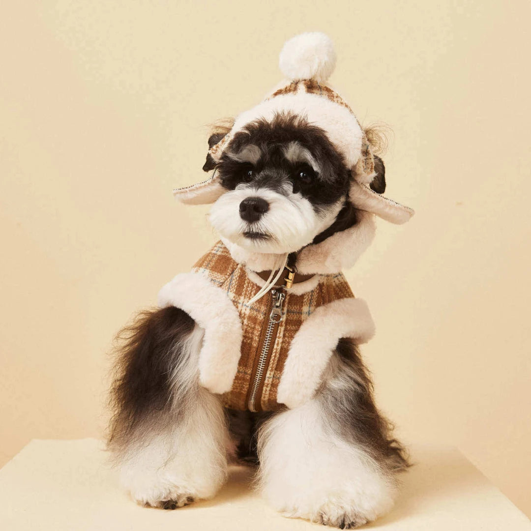 Tawney Plaid Dog Vest