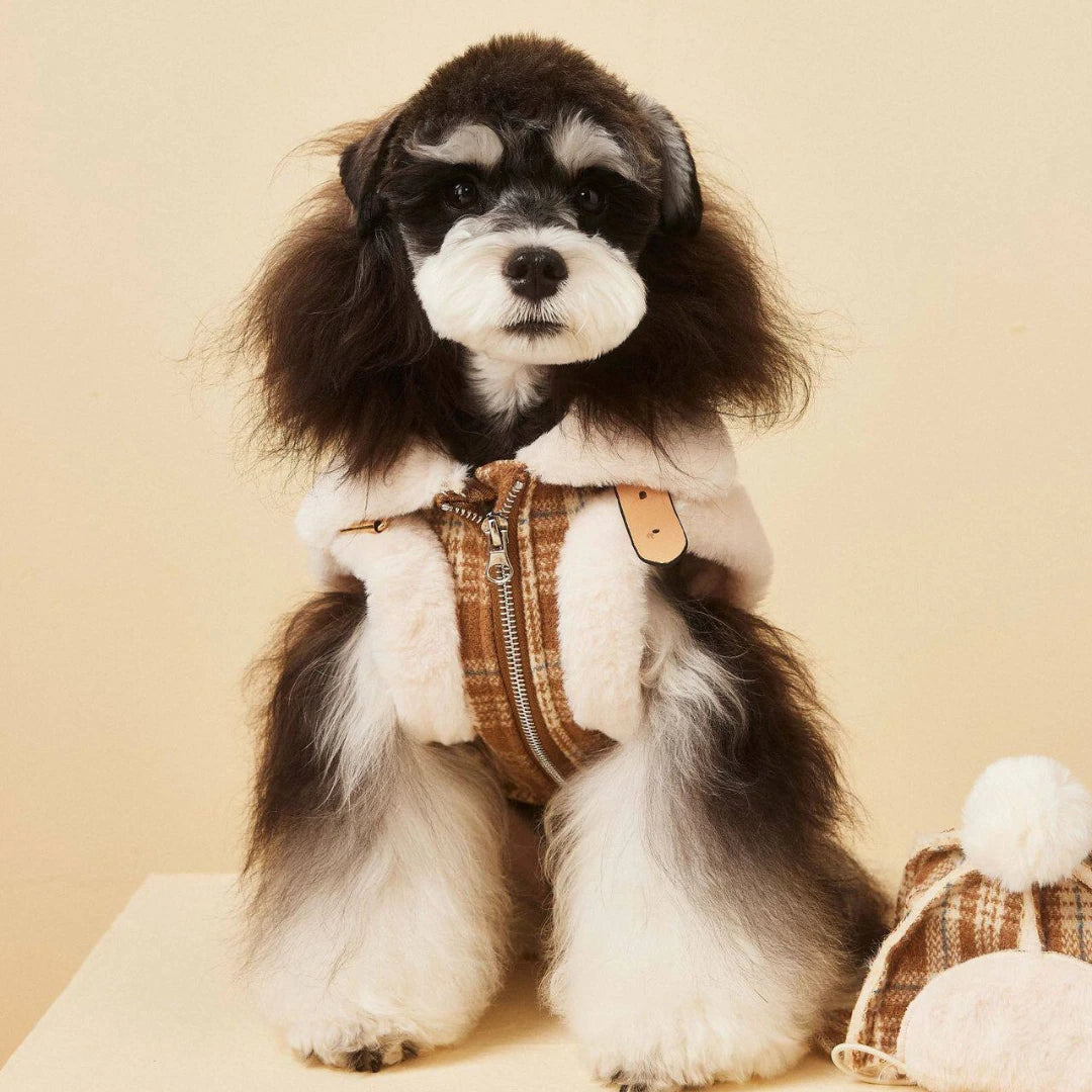 Tawney Plaid Dog Vest