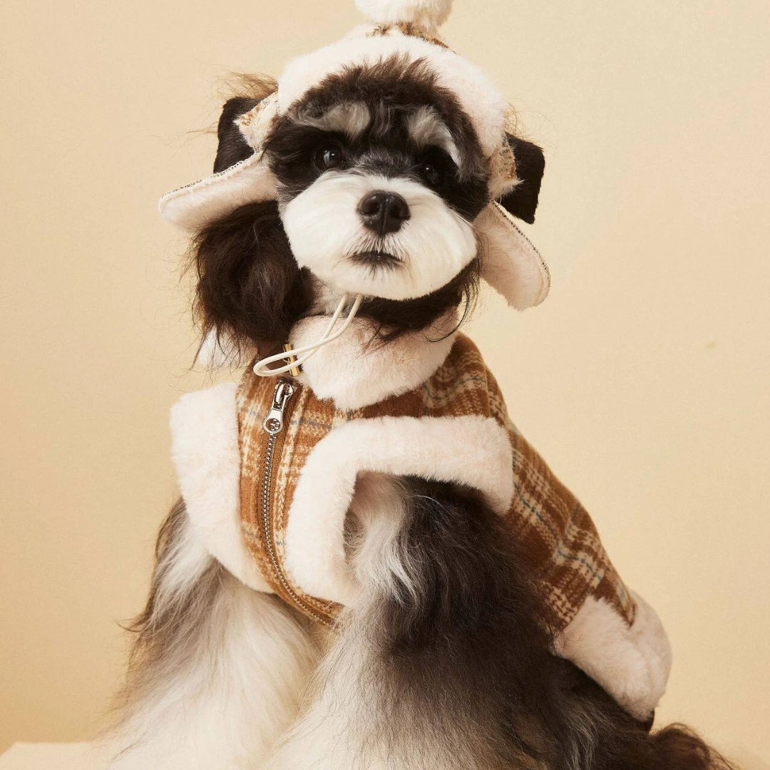 Tawney Plaid Dog Vest