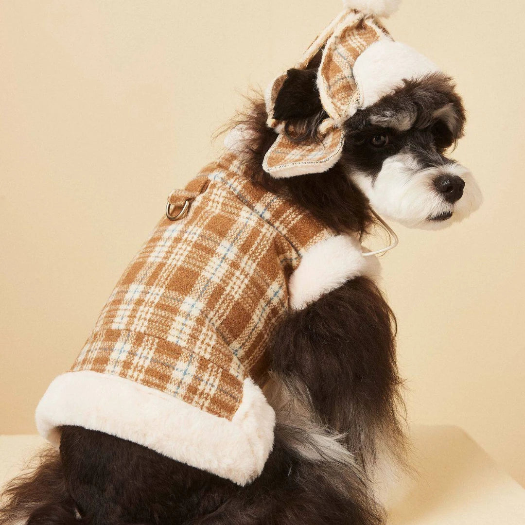 Tawney Plaid Dog Vest