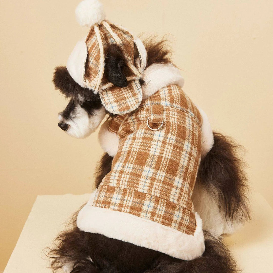 Tawney Plaid Dog Vest