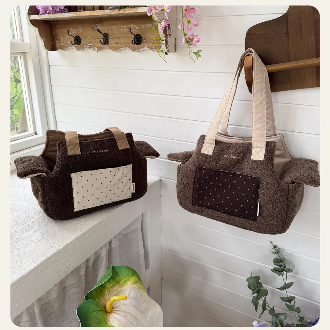 Teddy Fleece Pet Tote Carrier