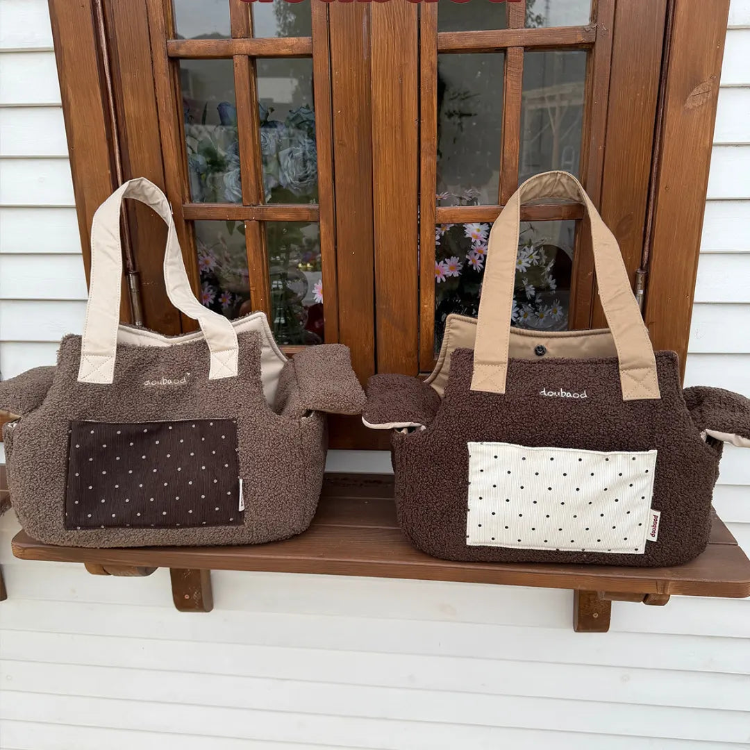 Teddy Fleece Pet Tote Carrier