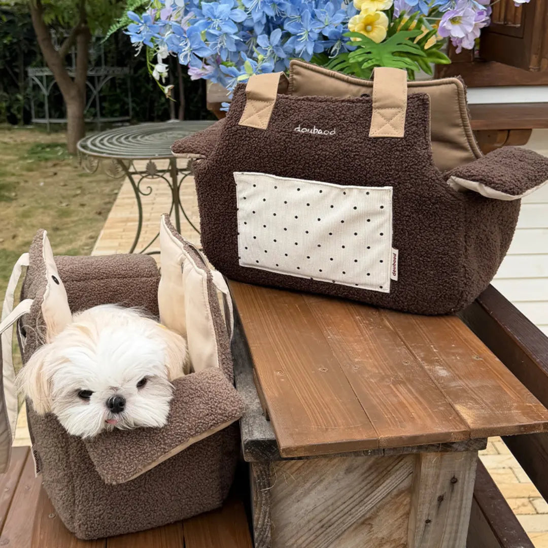 Teddy Fleece Pet Tote Carrier