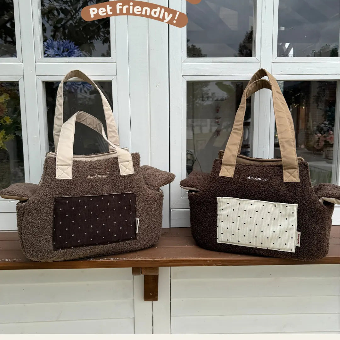 Teddy Fleece Pet Tote Carrier