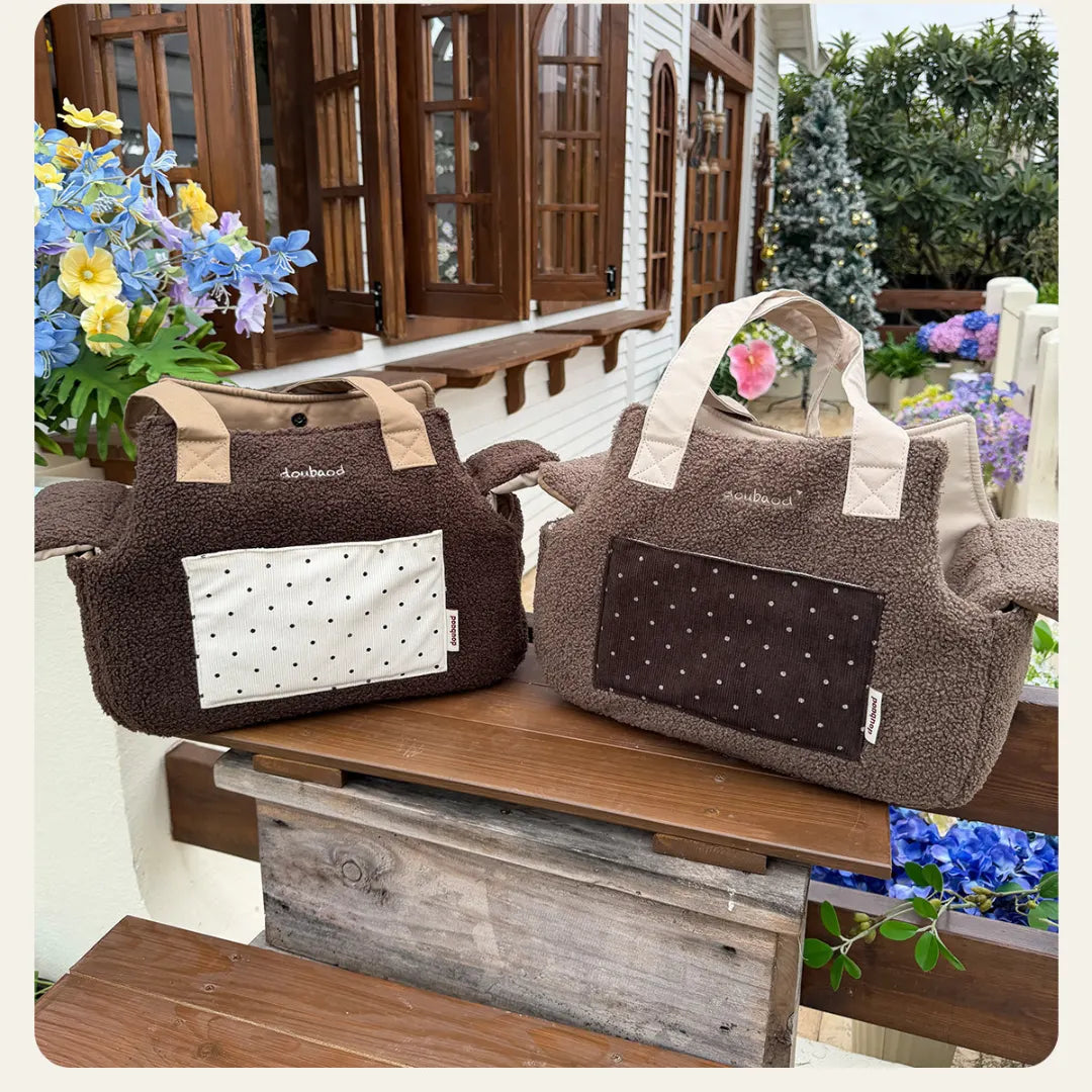 Teddy Fleece Pet Tote Carrier