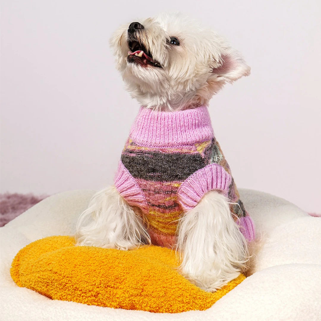Watercolor Stripe Dog Sweater