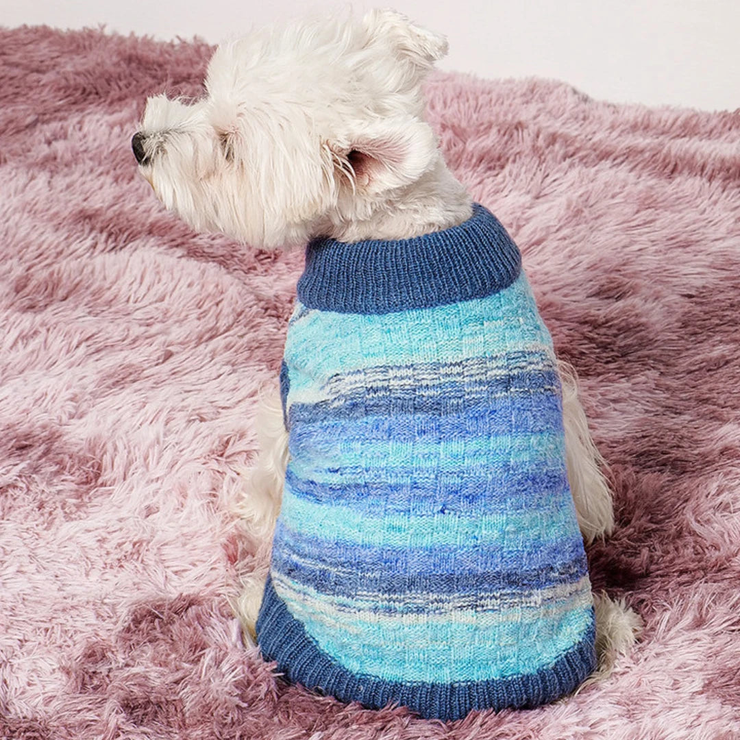 Watercolor Stripe Dog Sweater