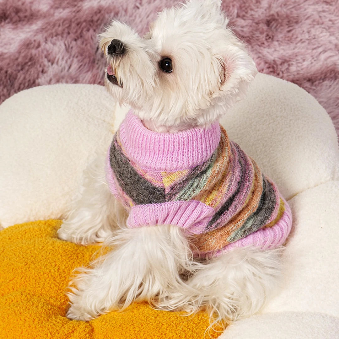 Watercolor Stripe Dog Sweater