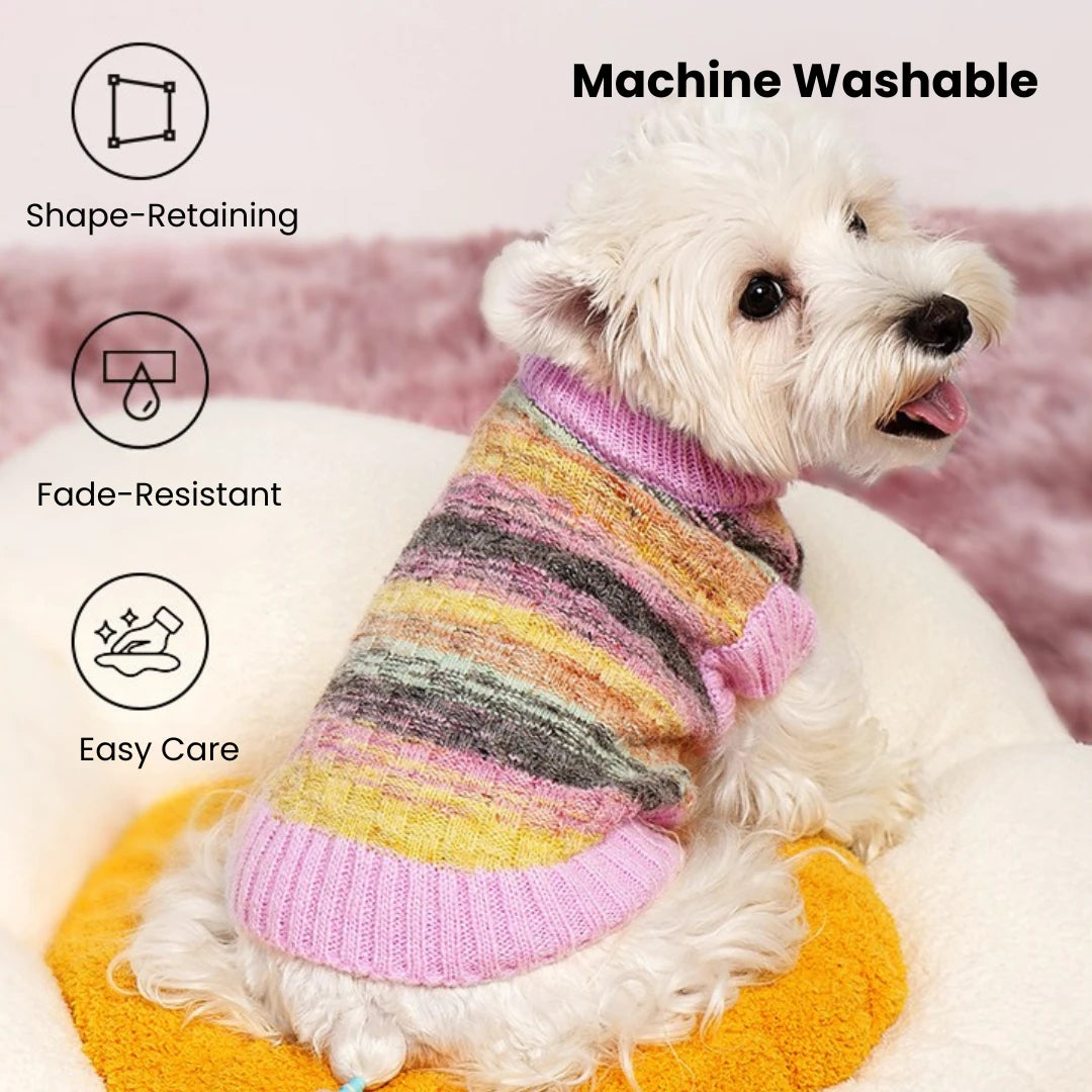 Watercolor Stripe Dog Sweater